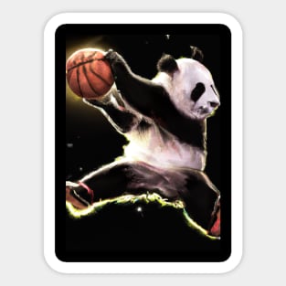 Basketball Dunk Panda Sticker